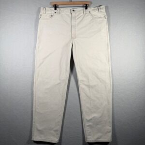 Levi Strauss Signature 540 Relaxed Fit Jeans Mens 46x32 Tan Stone Made in USA